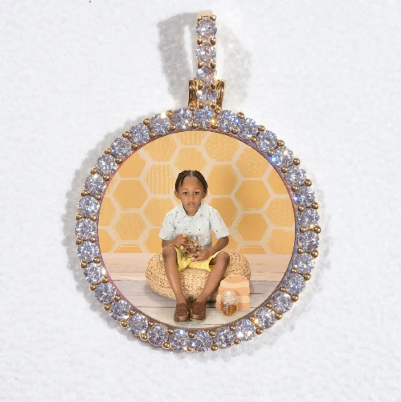 3D CIRCLE CUSTOM PICTURE PENDANT SMALL SIZE sold by The GUU Shop