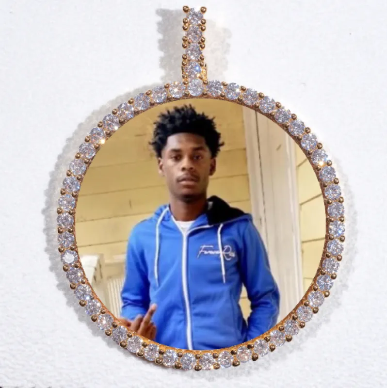 LARGE 3D CIRCLE CUSTOM PICTURE PENDANT sold by The GUU Shop