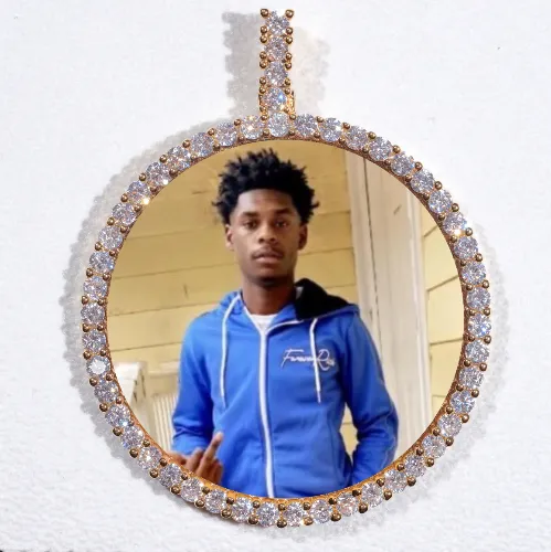 LARGE 3D CIRCLE CUSTOM PICTURE PENDANT sold by The GUU Shop