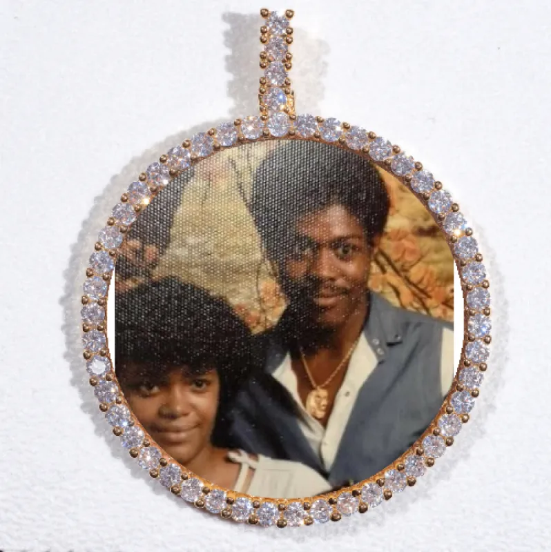 LARGE 3D CIRCLE CUSTOM PICTURE PENDANT sold by The GUU Shop