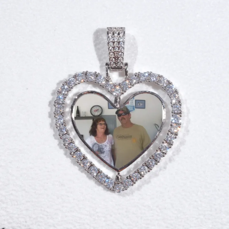 3D Spinning 2-Faced Heart Custom Picture Pendant sold by The GUU Shop