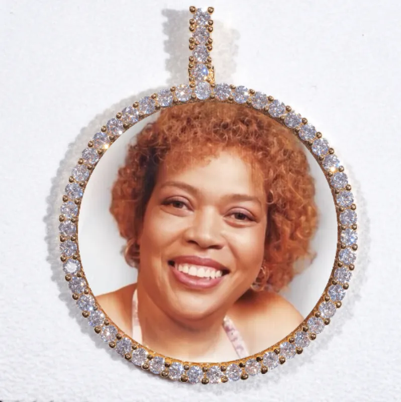 LARGE 3D CIRCLE CUSTOM PICTURE PENDANT sold by The GUU Shop