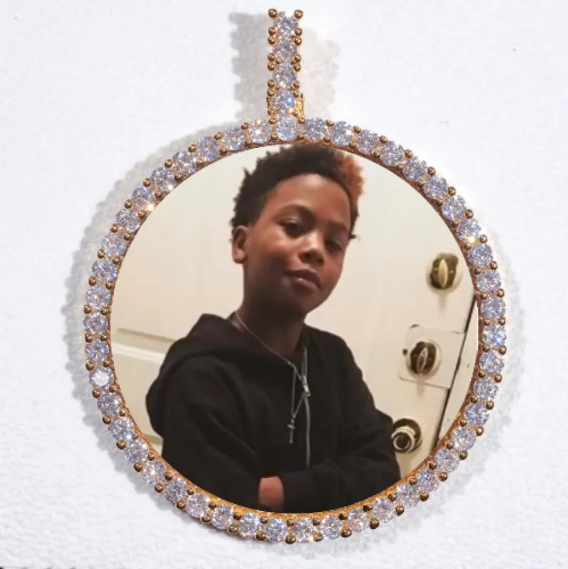 LARGE 3D CIRCLE CUSTOM PICTURE PENDANT sold by The GUU Shop