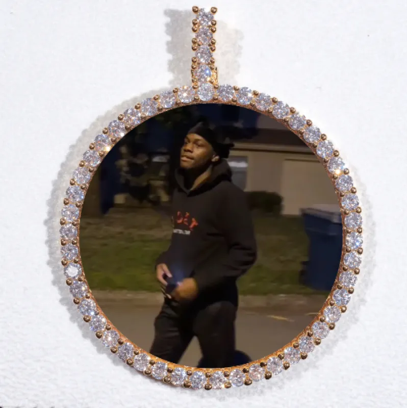 LARGE 3D CIRCLE CUSTOM PICTURE PENDANT sold by The GUU Shop