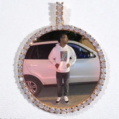 LARGE 3D CIRCLE CUSTOM PICTURE PENDANT sold by The GUU Shop