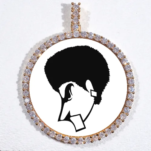 LARGE 3D CIRCLE CUSTOM PICTURE PENDANT sold by The GUU Shop