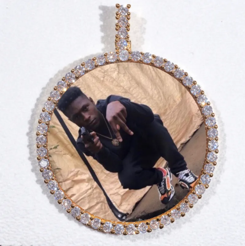 LARGE 3D CIRCLE CUSTOM PICTURE PENDANT sold by The GUU Shop