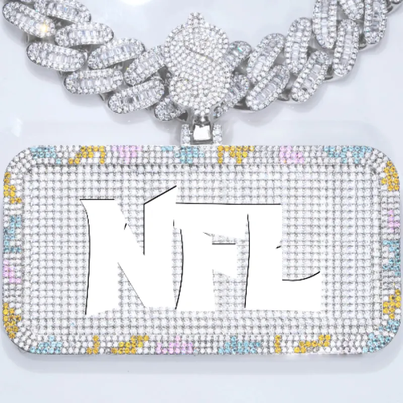 CUSTOM LETTER NECKLACE 3D COLORFUL SQUARE sold by The GUU Shop