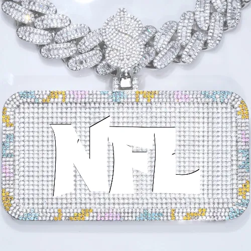 CUSTOM LETTER NECKLACE 3D COLORFUL SQUARE sold by The GUU Shop