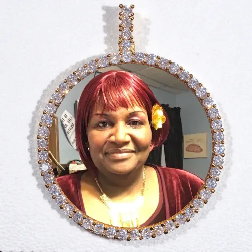 LARGE 3D CIRCLE CUSTOM PICTURE PENDANT sold by The GUU Shop