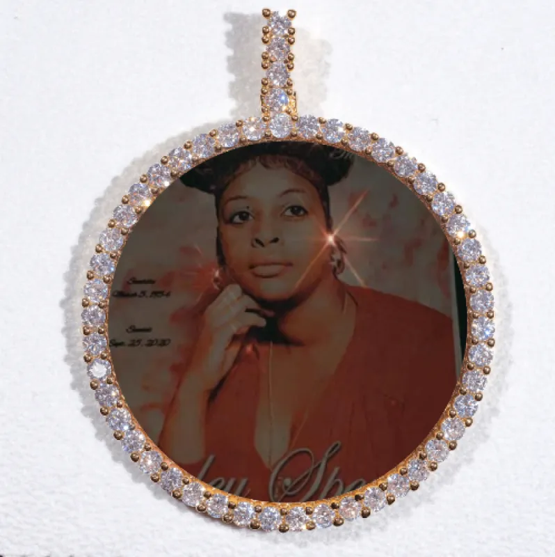 LARGE 3D CIRCLE CUSTOM PICTURE PENDANT sold by The GUU Shop