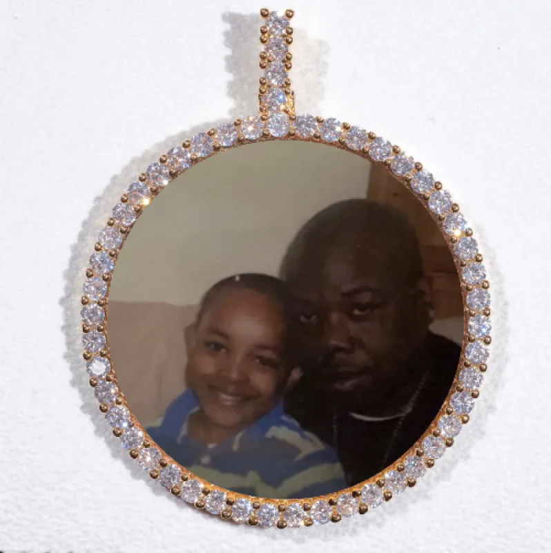 LARGE 3D CIRCLE CUSTOM PICTURE PENDANT sold by The GUU Shop