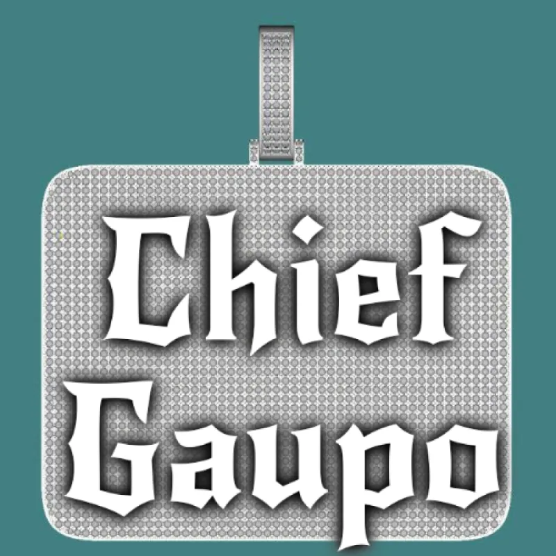 CUSTOM LETTER NECKLACE 3D BIG SQUARE sold by The GUU Shop