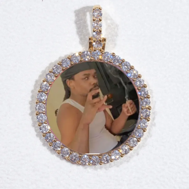 3D CIRCLE CUSTOM PICTURE PENDANT SMALL SIZE made by The GUU Shop