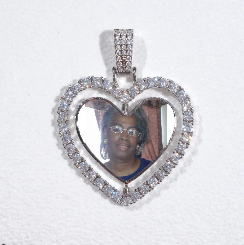 3D Spinning 2-Faced Heart Custom Picture Pendant sold by The GUU Shop