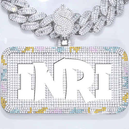 CUSTOM LETTER NECKLACE 3D COLORFUL SQUARE sold by The GUU Shop