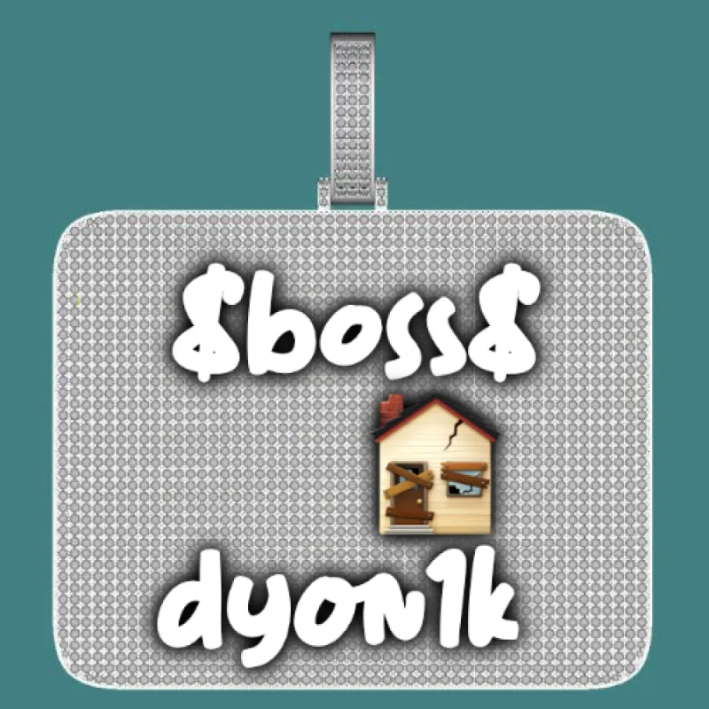 CUSTOM LETTER NECKLACE 3D BIG SQUARE sold by The GUU Shop