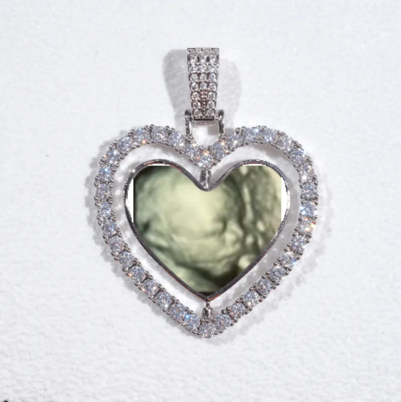 3D Spinning 2-Faced Heart Custom Picture Pendant sold by The GUU Shop