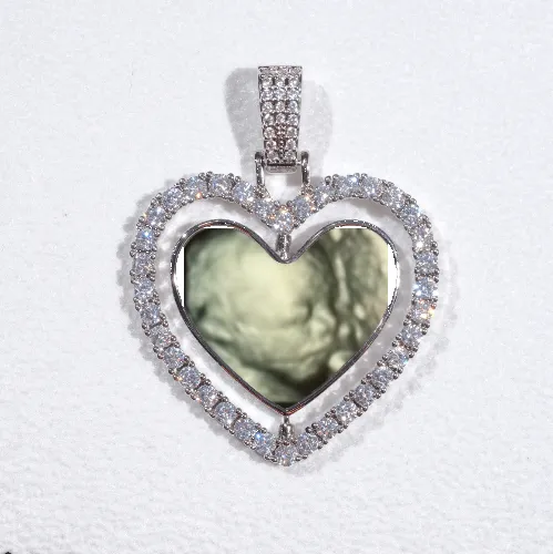 3D Spinning 2-Faced Heart Custom Picture Pendant sold by The GUU Shop