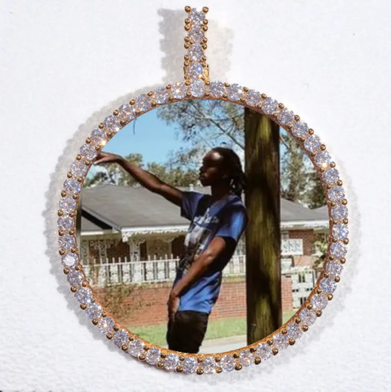 LARGE 3D CIRCLE CUSTOM PICTURE PENDANT sold by The GUU Shop