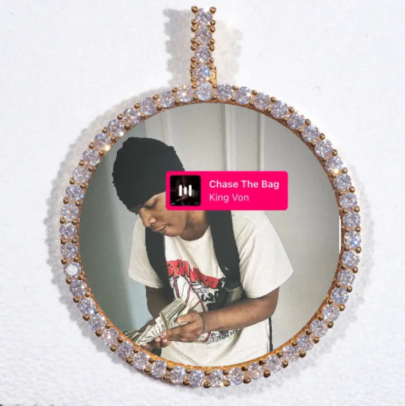 LARGE 3D CIRCLE CUSTOM PICTURE PENDANT sold by The GUU Shop