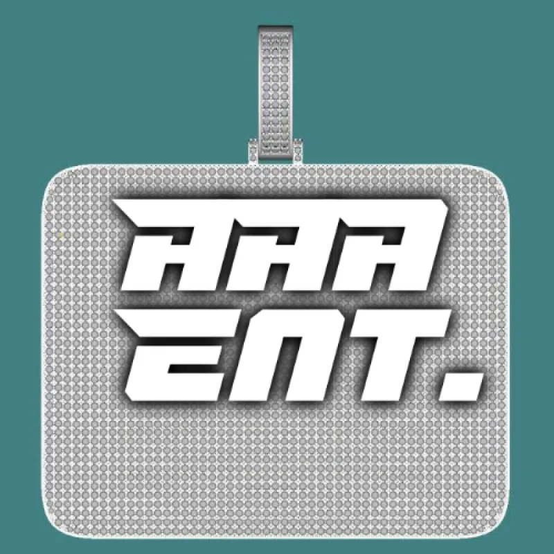 CUSTOM LETTER NECKLACE 3D BIG SQUARE sold by The GUU Shop