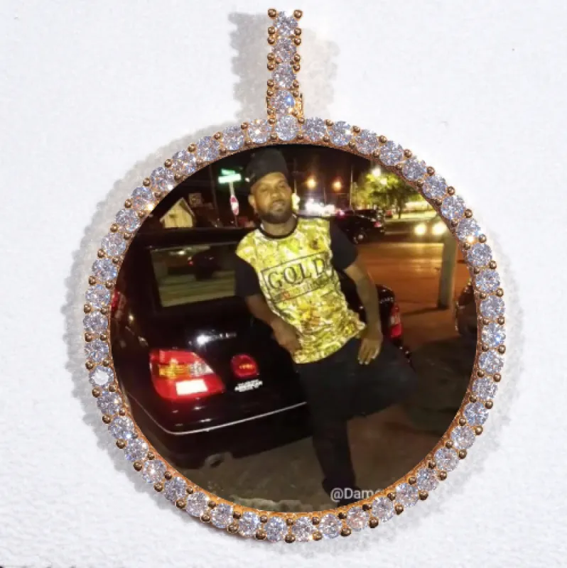 LARGE 3D CIRCLE CUSTOM PICTURE PENDANT sold by The GUU Shop