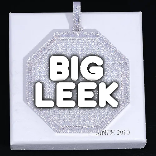 CUSTOM LETTER NECKLACE 3D BIG OCTAGON sold by The GUU Shop