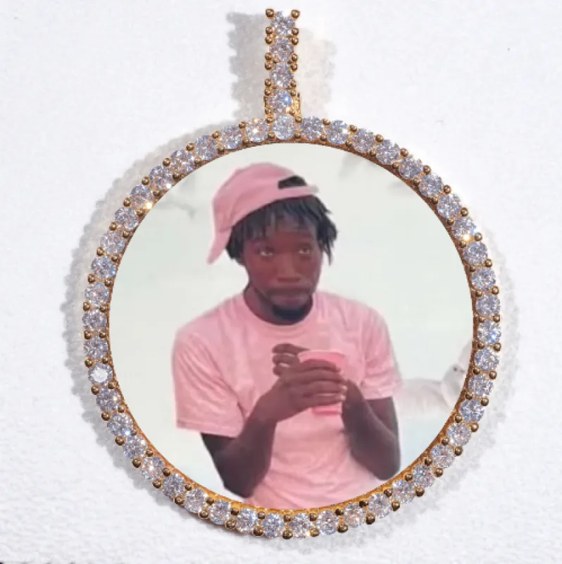 LARGE 3D CIRCLE CUSTOM PICTURE PENDANT sold by The GUU Shop