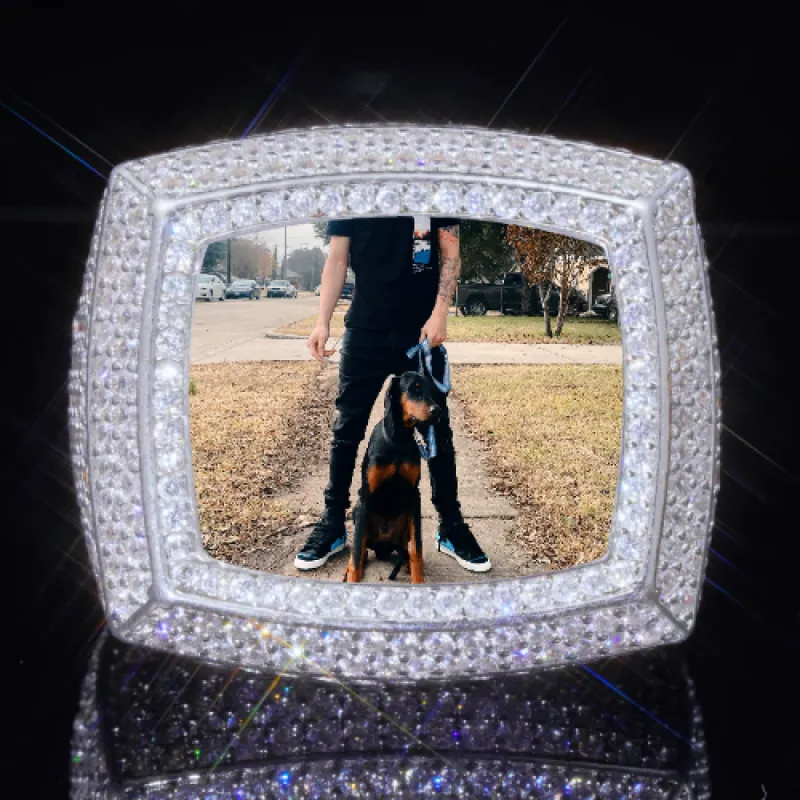 3D CUSTOM PICTURE ICED RING sold by The GUU Shop