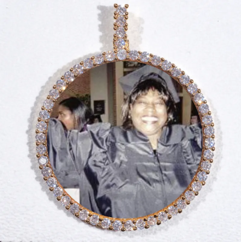 LARGE 3D CIRCLE CUSTOM PICTURE PENDANT sold by The GUU Shop