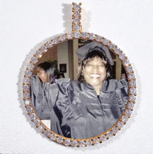 LARGE 3D CIRCLE CUSTOM PICTURE PENDANT sold by The GUU Shop