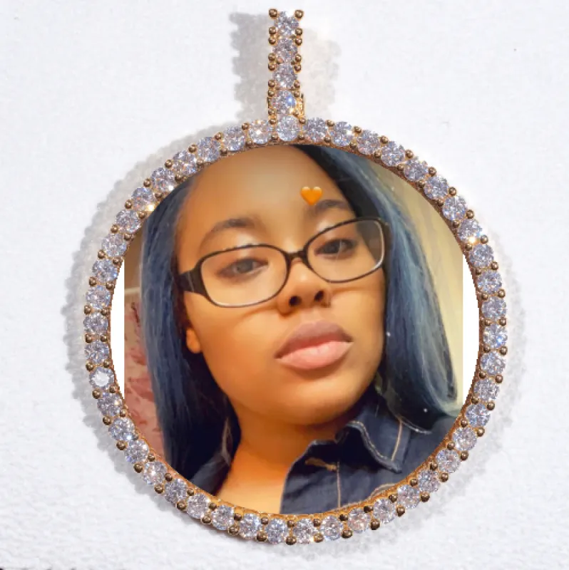 LARGE 3D CIRCLE CUSTOM PICTURE PENDANT sold by The GUU Shop