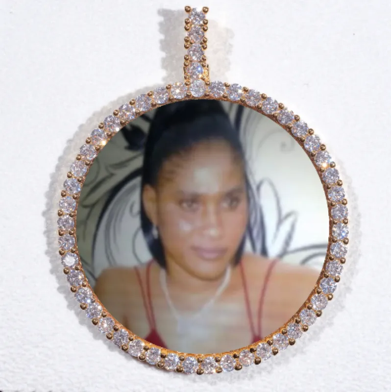 LARGE 3D CIRCLE CUSTOM PICTURE PENDANT sold by The GUU Shop