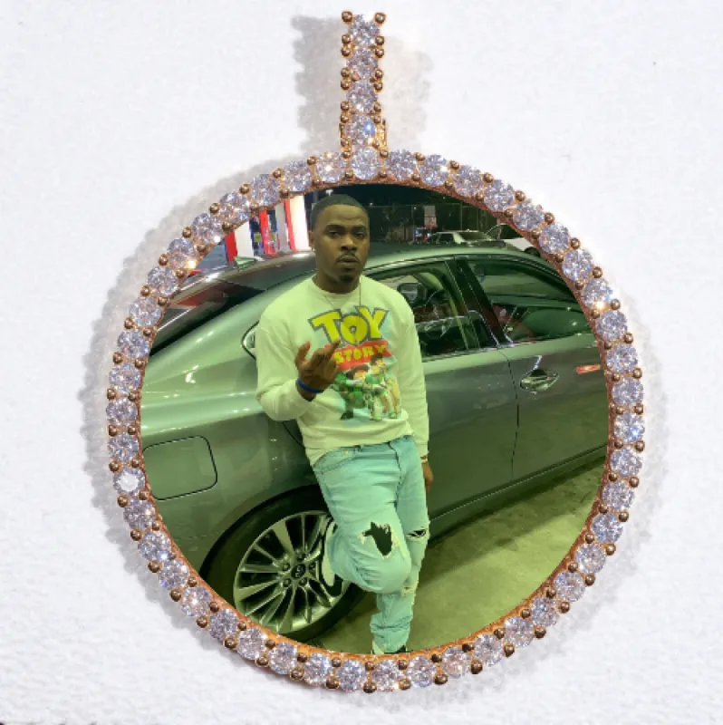 LARGE 3D CIRCLE CUSTOM PICTURE PENDANT sold by The GUU Shop