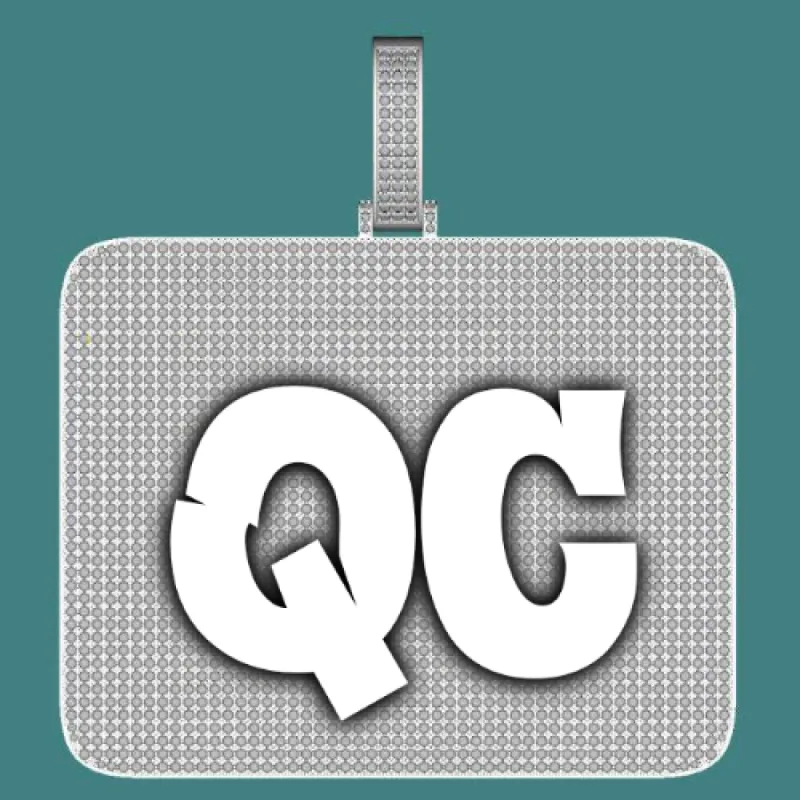 CUSTOM LETTER NECKLACE 3D BIG SQUARE sold by The GUU Shop