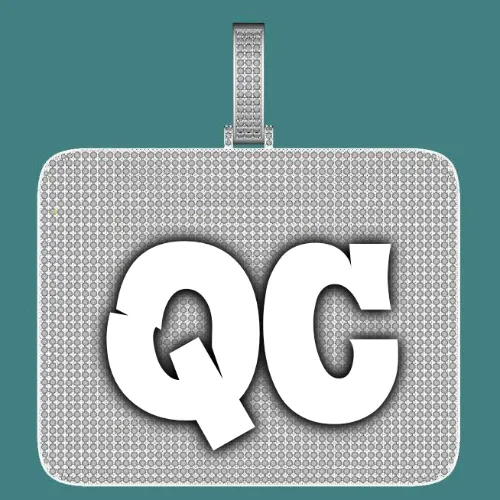 CUSTOM LETTER NECKLACE 3D BIG SQUARE sold by The GUU Shop