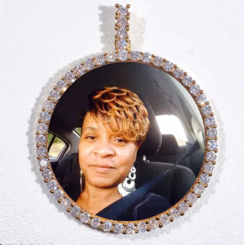 LARGE 3D CIRCLE CUSTOM PICTURE PENDANT sold by The GUU Shop