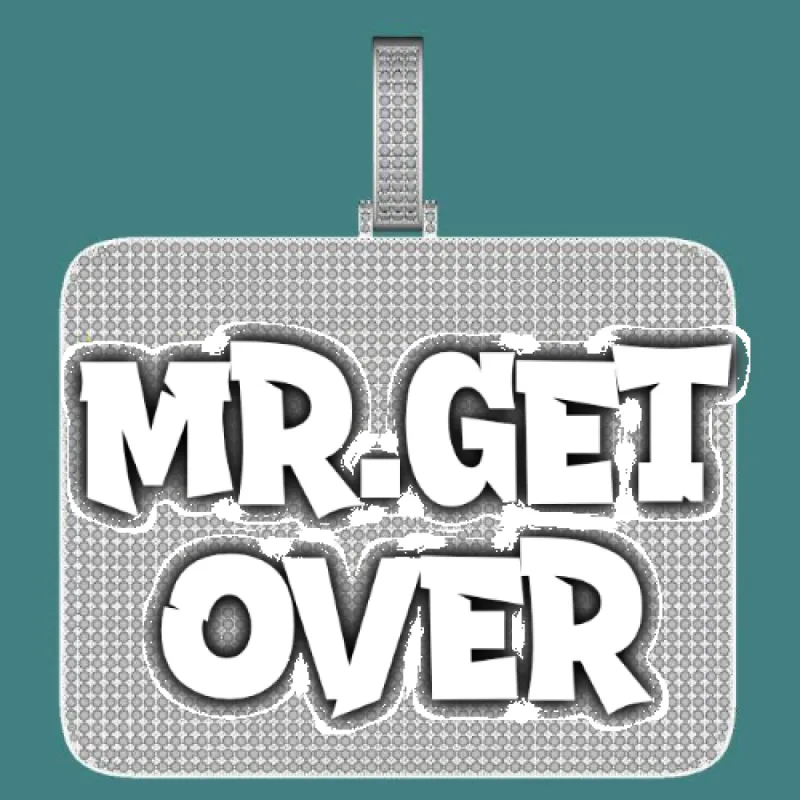 CUSTOM LETTER NECKLACE 3D BIG SQUARE sold by The GUU Shop