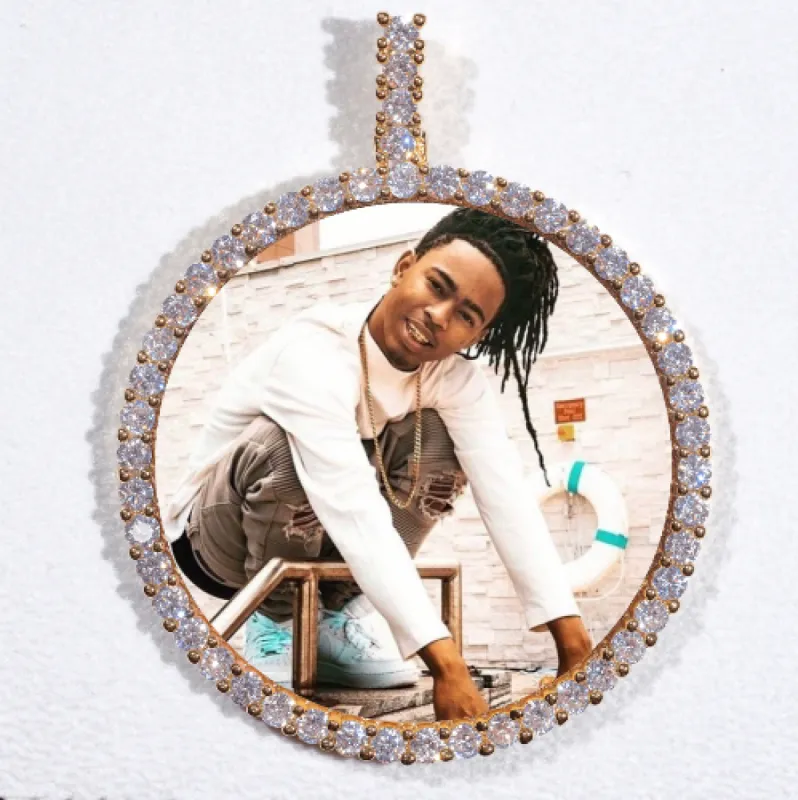 LARGE 3D CIRCLE CUSTOM PICTURE PENDANT sold by The GUU Shop