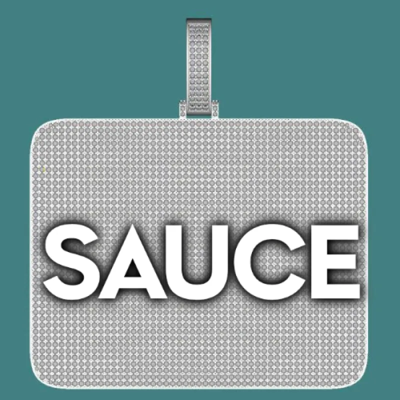 CUSTOM LETTER NECKLACE 3D BIG SQUARE sold by The GUU Shop