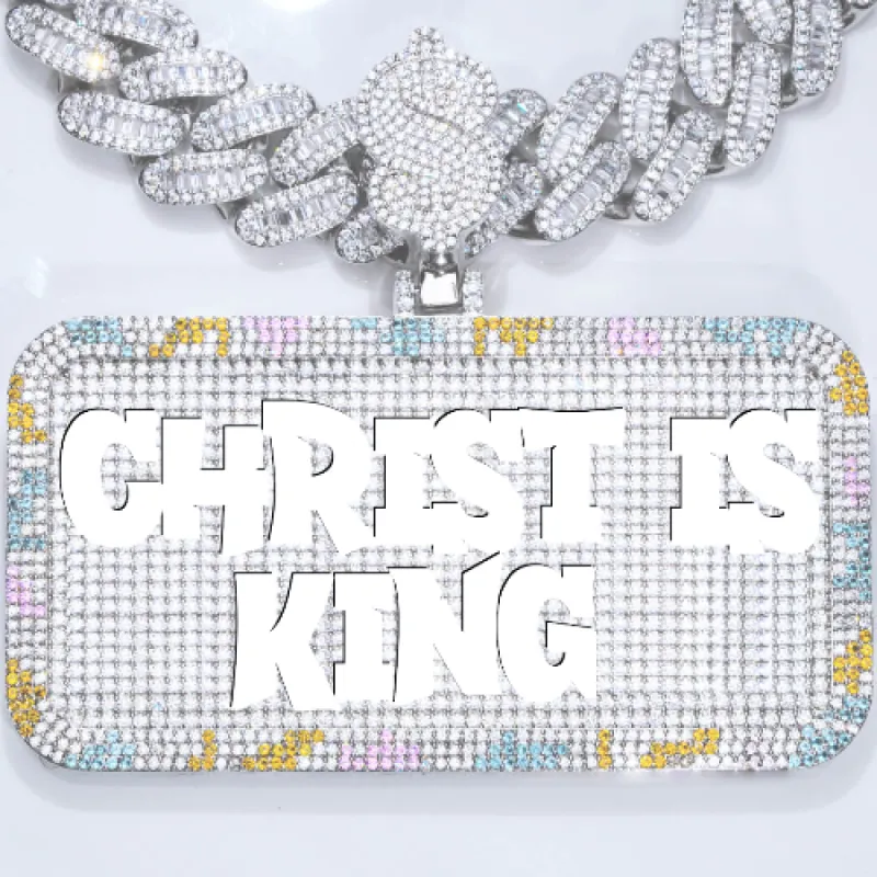 CUSTOM LETTER NECKLACE 3D COLORFUL SQUARE sold by The GUU Shop