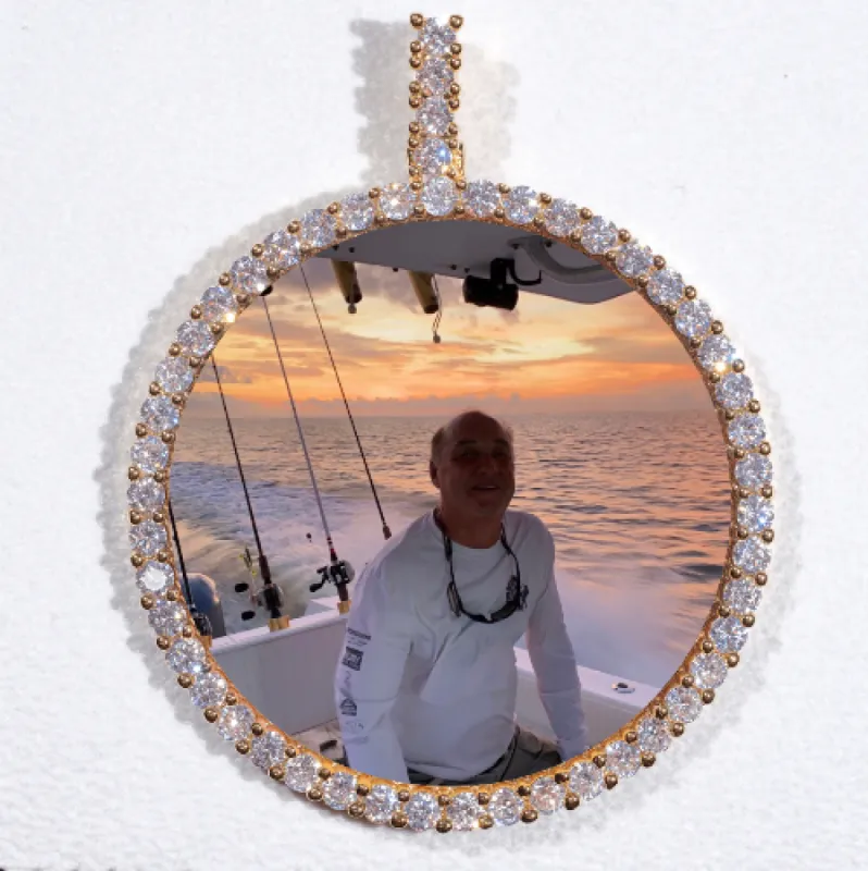 LARGE 3D CIRCLE CUSTOM PICTURE PENDANT sold by The GUU Shop