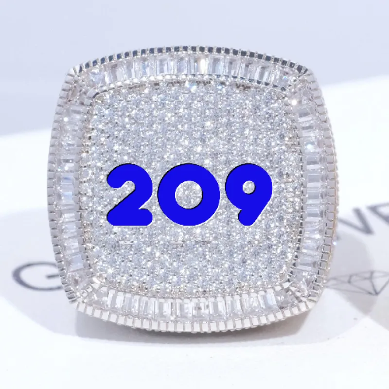 CUSTOM LETTER 3D ICED RING sold by The GUU Shop