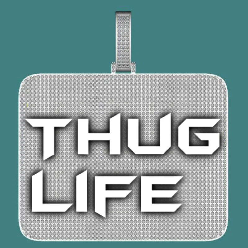 CUSTOM LETTER NECKLACE 3D BIG SQUARE sold by The GUU Shop