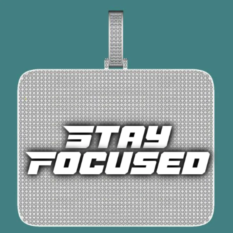 CUSTOM LETTER NECKLACE 3D BIG SQUARE sold by The GUU Shop