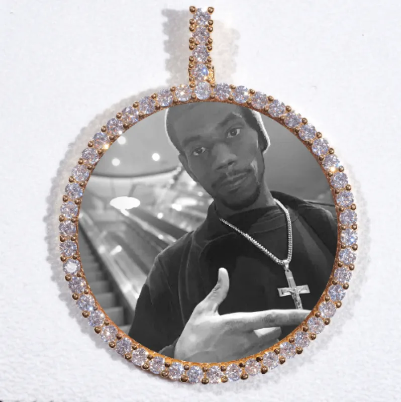 LARGE 3D CIRCLE CUSTOM PICTURE PENDANT sold by The GUU Shop