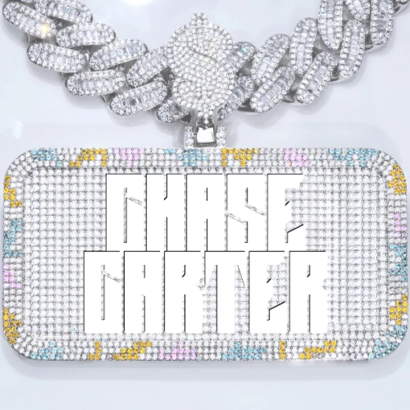 CUSTOM LETTER NECKLACE 3D COLORFUL SQUARE sold by The GUU Shop