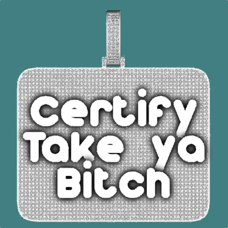 CUSTOM LETTER NECKLACE 3D BIG SQUARE sold by The GUU Shop