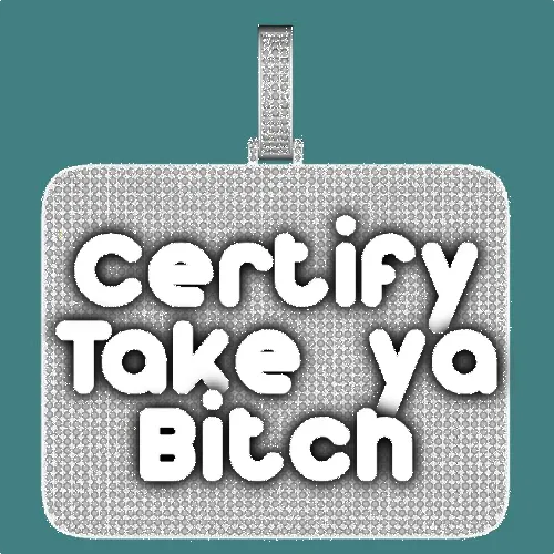 CUSTOM LETTER NECKLACE 3D BIG SQUARE sold by The GUU Shop